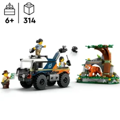 Lego city 60426 fuoristrada dell’esploratore della giungla, camion giocattolo con minifigure e tigre, giochi per bambini 6+><noscript><img width=