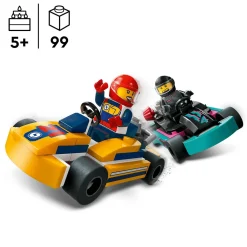 Lego city 60400 go-kart e piloti, modellini da costruire di mini go kart da corsa, veicoli giocattolo per bambini di 5+ anni><noscript><img width=