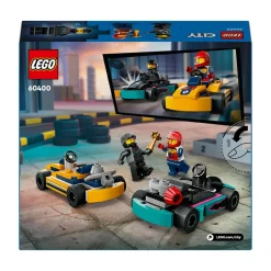 Lego city 60400 go-kart e piloti, modellini da costruire di mini go kart da corsa, veicoli giocattolo per bambini di 5+ anni><noscript><img width=