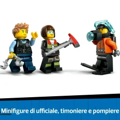 LEGO CITY 60462 3in1 elicottero, autopompa e sottomarino – giocattolo combinabile con 3 minifigure, giochi per bambini 7+><noscript><img width=