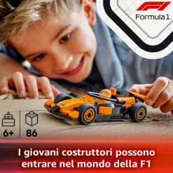 LEGO CITY 60442 pilota e monoposto mclaren f1, modello di macchina giocattolo da formula 1, regalo bambini 6+ fan delle auto> Mattoncini