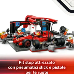 LEGO CITY 60443 pit stop e meccanici con monoposto ferrari f1 – officina, macchina giocattolo e accessori, giochi bambini 6+><noscript><img width=