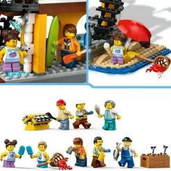 Lego city 60422 porto e nave merci, giochi per bambini 8+ con barca giocattolo, gru funzionante, moto d’acqua e 8 minifigure> Mattoncini