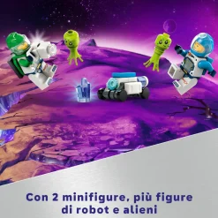 Lego city 60431 rover esploratore spaziale e vita aliena, giochi per bambini 6+ con 2 minifigure di astronauti, robot e 2 alieni><noscript><img width=