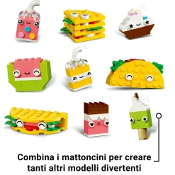 LEGO CLASSIC 11039 alimenti creativi, set di giochi di fantasia per bambini 4+ con cibo giocattolo da costruire, idea regalo><noscript><img width=