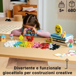 LEGO CLASSIC 11042 scatola della felicità creativa, set di costruzioni con mattoncini colorati, giochi creativi per bambini 5+> Mattoncini