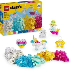 LEGO CLASSIC 11040 scatola magica trasparente, mattoncini colorati per unicorni giocattolo, draghi, uccelli e altro, bambini5+> Mattoncini