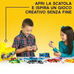 Lego classic 10696 scatola mattoncini creativi media, contenitore per costruire fiori, macchina, treno e aereo giocattolo><noscript><img width=