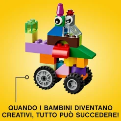Lego classic 10696 scatola mattoncini creativi media, contenitore per costruire fiori, macchina, treno e aereo giocattolo><noscript><img width=