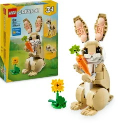 LEGO CREATOR 3 in 1 31162 adorabile coniglio giocattolo, si trasforma in lama o in foca, animali da costruire per bambini 8+> Mattoncini