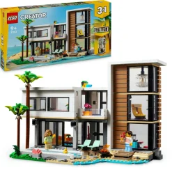 Lego creator 3 in 1 31153 casa moderna, 3 modellini di abitazioni da costruire, giochi per bambini 9+, idea regalo compleanno> Mattoncini