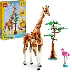 Lego creator 31150 3in1 animali del safari, giocattolo trasformabile da giraffa in 2 gazzelle o leone , giochi per bambini 9+> Costruzioni Per Adulti|Mattoncini