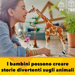 Lego creator 31150 3in1 animali del safari, giocattolo trasformabile da giraffa in 2 gazzelle o leone , giochi per bambini 9+> Costruzioni Per Adulti|Mattoncini