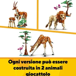 Lego creator 31150 3in1 animali del safari, giocattolo trasformabile da giraffa in 2 gazzelle o leone , giochi per bambini 9+><noscript><img width=