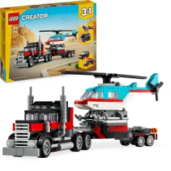 Lego creator 31146 3in1 autocarro con elicottero, giochi per bambini 7+ anni ricostruibile in aereo e cisterna o auto e suv> Mattoncini