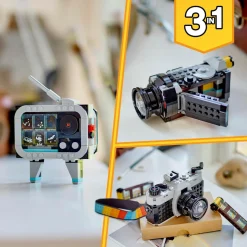 Lego creator 31147 3in1 fotocamera retro, giochi per bambini 8+ anni, macchina fotografica trasformabile in videcamera o tv><noscript><img width=