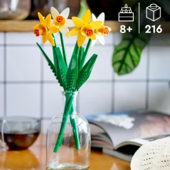 Lego creator 40747 narcisi, fiori finti per bambini 8+, bouquet regalo di san valentino, per lei o lui, per ragazza o ragazzo> Costruzioni Per Adulti|Mattoncini