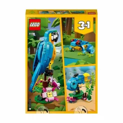 Lego creator 31136 pappagallo esotico, set 3 in 1 con pesce e rana, animali giocattolo, giochi creativi per bambini da 7 anni><noscript><img width=