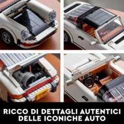 Lego creator expert porsche 911, set costruzioni per adulti, auto da corsa, modello da collezione turbo targa 2 in 1, 10295><noscript><img width=