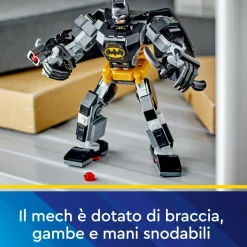 DC COMICS Lego dc 76270 armatura mech di batman, action figure giocattolo, robot snodabile da collezione, giochi creativi per bambini 6+><noscript><img width=