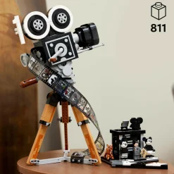 Lego disney 43230 cinepresa omaggio a walt disney, 100° anniversario con minifigure di topolino e minnie, regali donna e uomo> Costruzioni Per Adulti|Mattoncini