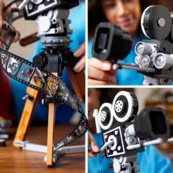 Lego disney 43230 cinepresa omaggio a walt disney, 100° anniversario con minifigure di topolino e minnie, regali donna e uomo><noscript><img width=