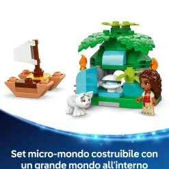 Lego  disney 43260 divertimento sull’isola di vaiana, casa delle bambole giocattolo, giochi bambini 5+, regalo da principesse><noscript><img width=