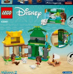 Lego  disney 43260 divertimento sull’isola di vaiana, casa delle bambole giocattolo, giochi bambini 5+, regalo da principesse><noscript><img width=