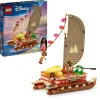 Lego  disney 43270 la canoa di vaiana, barca giocattolo con 4 personaggi, giochi per bambini 6+, regalo da principesse> Mattoncini