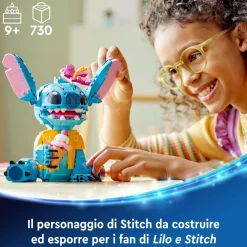Lego disney 43249 stitch, gioco per bambini 9+, personaggio da costruire con parti mobili, idea regalo divertente dal film><noscript><img width=