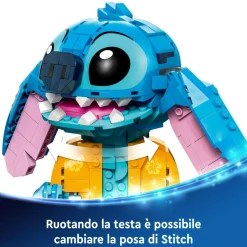 Lego disney 43249 stitch, gioco per bambini 9+, personaggio da costruire con parti mobili, idea regalo divertente dal film><noscript><img width=