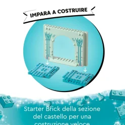 Disney Lego princess 43238 castello di ghiaccio di elsa di frozen, palazzo giocattolo delle principesse, giochi per bambini 4+><noscript><img width=