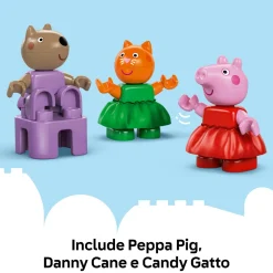 PEPPA PIG Lego duplo 10453 luna park, giochi didattici per la motricità fine per bambine e bambini 2+ con ruota e scivolo><noscript><img width=