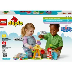 PEPPA PIG Lego duplo 10453 luna park, giochi didattici per la motricità fine per bambine e bambini 2+ con ruota e scivolo><noscript><img width=
