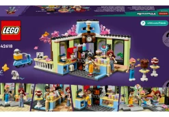 Lego friends 42618 caffè di heartlake city, giochi didattici per bambini 6+, negozio giocattolo con 3 mini bamboline e cane> Mattoncini