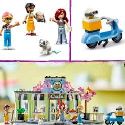 Lego friends 42618 caffè di heartlake city, giochi didattici per bambini 6+, negozio giocattolo con 3 mini bamboline e cane><noscript><img width=
