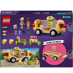 Lego friends 42633 food truck hot-dog, giochi per bambini 4+, piccolo camion giocattolo con cucina, 2 mini bamboline e gatto> Mattoncini