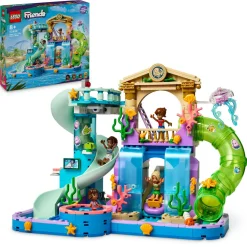 Lego friends 42630 parco acquatico di heartlake city, giochi creativi per bambini 8+ con scivoli per l’acqua e 4 personaggi> Mattoncini