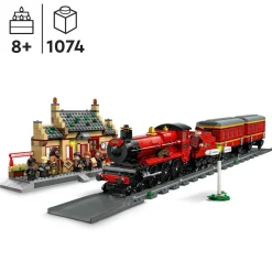 Lego harry potter 76423 espresso per hogwarts e stazione di hogsmeade con treno giocattolo, binari, biglietteria, 8 minifigure><noscript><img width=