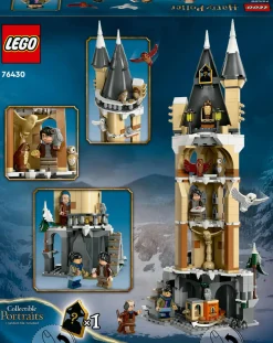 Lego harry potter 76430 guferia del castello di hogwarts, gioco per bambini di 8+ anni con 3 minifigure e 5 gufi giocattolo> Costruzioni Per Adulti|Mattoncini
