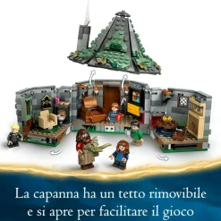 Lego harry potter 76428 la capanna di hagrid: una visita inattesa, giochi per bambini 8+ anni, casa giocattolo con 7 personaggi><noscript><img width=