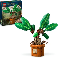 Lego harry potter 76433 mandragola, personaggio giocattolo da costruire con arti mobili, giochi per bambini10+ da collezione> Mattoncini