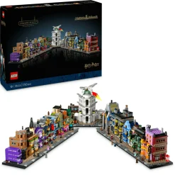 LEGO® Harry Potter™ Lego harry potter 76444 negozi di magia di diagon alley, kit modellismo per adulti in microscala con edifici e 12 personaggi> Costruzioni Per Adulti|Mattoncini