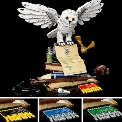 Lego harry potter icone di hogwarts – edizione del collezionista, set da collezione con edvige e 3 minifigure d’oro, 76391><noscript><img width=