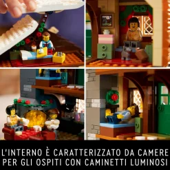 Lego icons 10325 baita alpina, modellino di casa con minifigure, modellismo da costruire per adulti, regalo per donna e uomo><noscript><img width=