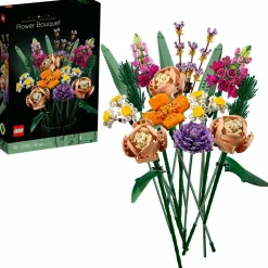 Lego icons 10280 bouquet di fiori, piante artificiali, costruzione in mattoncini, decorazioni casa, hobby creativi per adulti> Costruzioni Per Adulti|Mattoncini