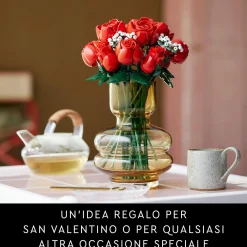 Lego icons 10328 bouquet di rose, set fiori finti per adulti, decorazione casa, idea regalo per lei o lui, collezione botanica><noscript><img width=