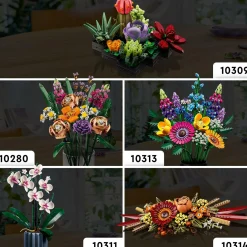 Lego icons 10313 bouquet fiori selvatici finti con papaveri e lavanda artificiali, idea regalo adulti, botanical collection><noscript><img width=
