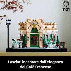 LEGO ICONS 10362 café francese – kit modellismo fai da te per adulti da collezione, idea regalo creativa per donna o uomo><noscript><img width=