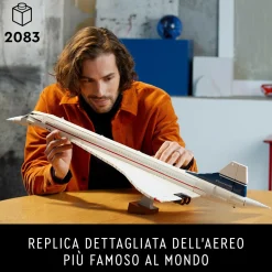 Lego icons 10318 concorde kit modellismo da costruire per adulti, iconico modellino di aereo passeggeri, regalo uomo o donna><noscript><img width=